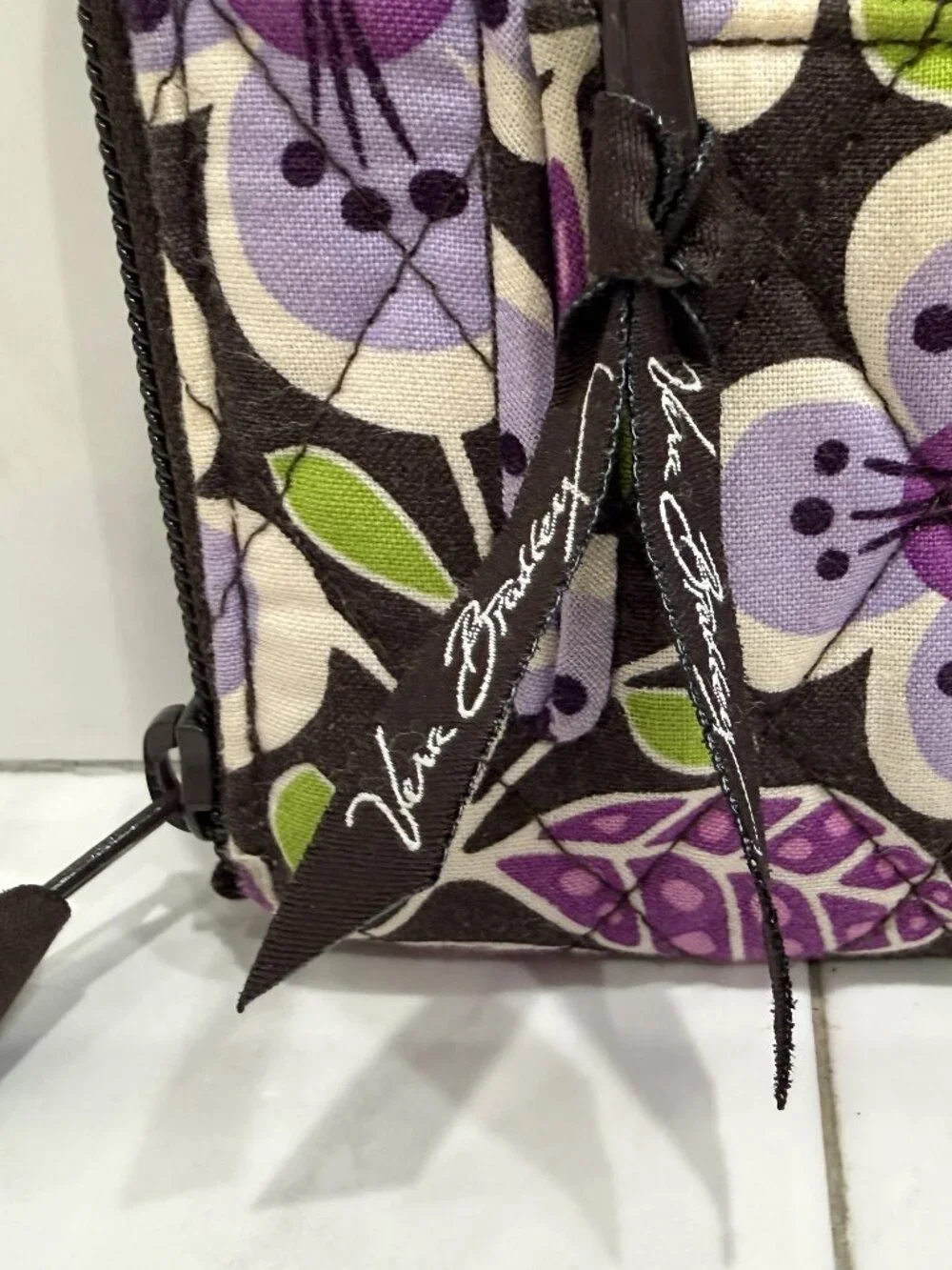 VERA BRADLEY Plum Petals Zip Around Wallet - MINT - Picture 3 of 8